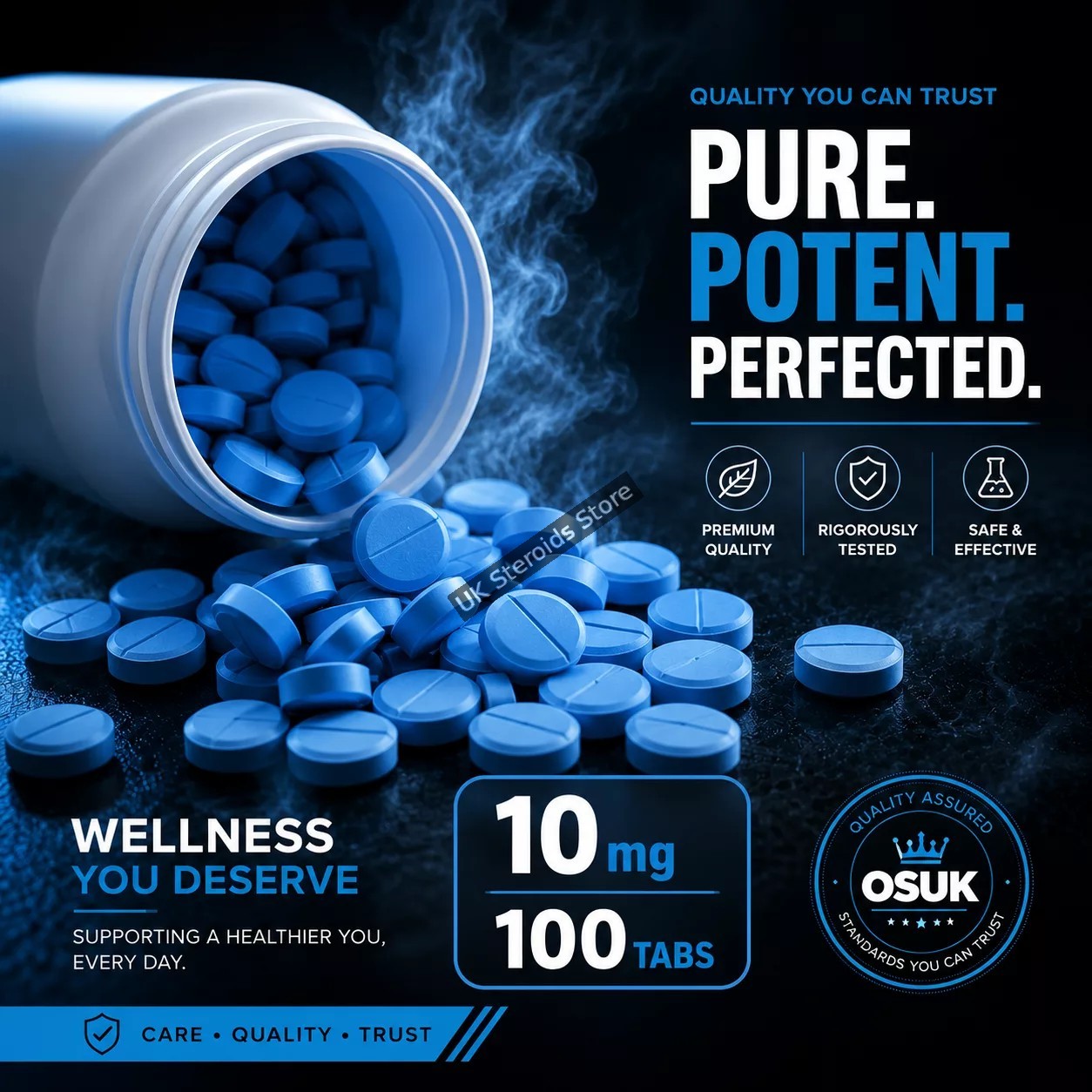 Buy Generic Blue Diazepam 10mg x 100 tablets (valium) - Featured Image
