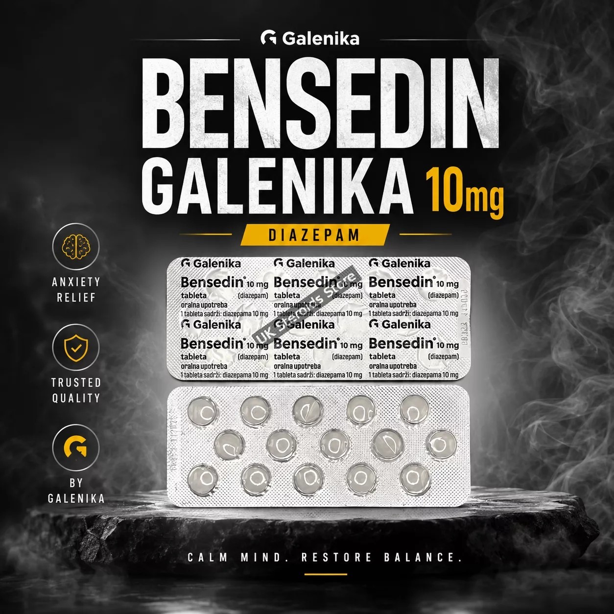 Buy Bensedin Galenika 10mg x 30 Tabs - Featured Image