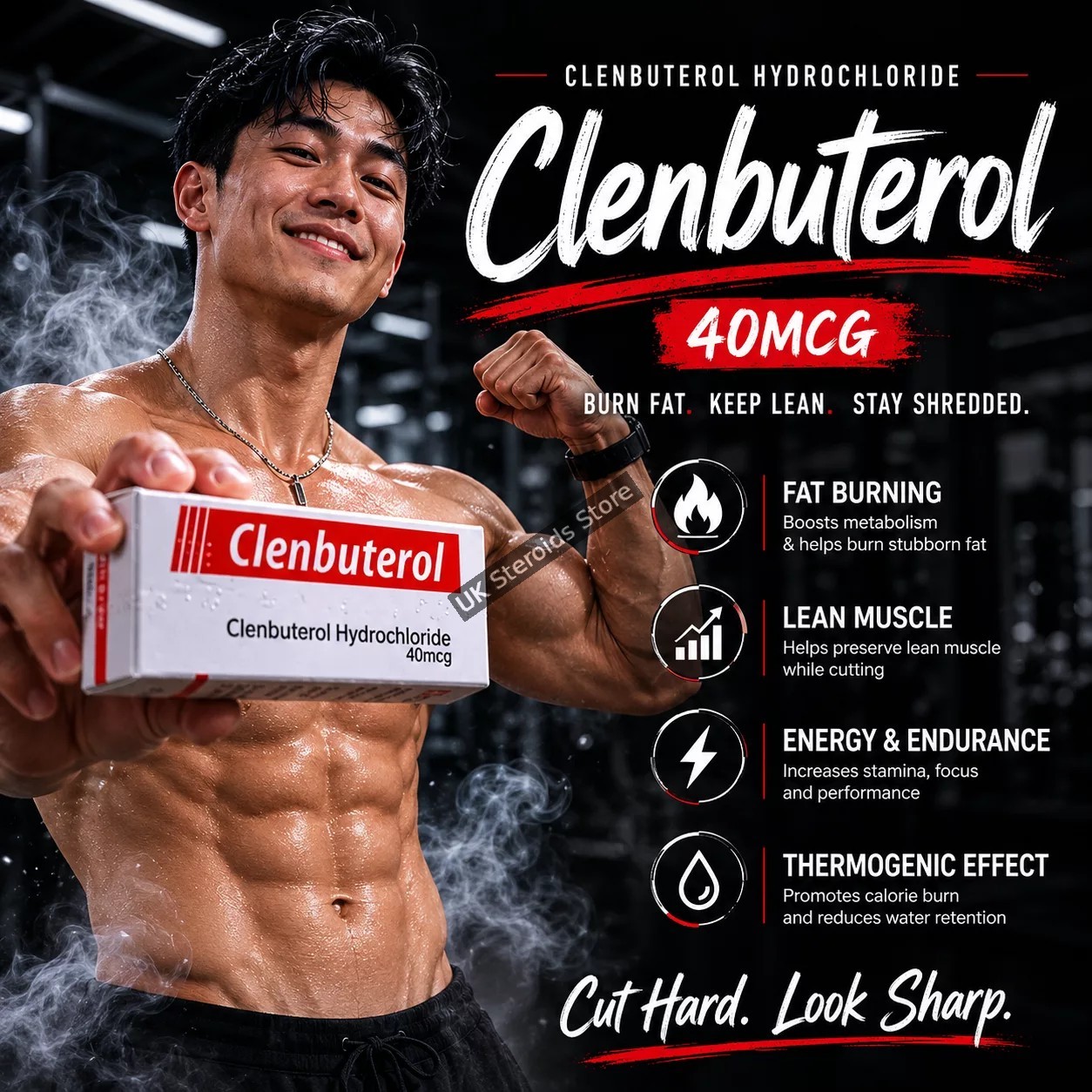 Buy Clenbuterol Hydrochloride 40 mcg - 50 Tablets - Featured Image